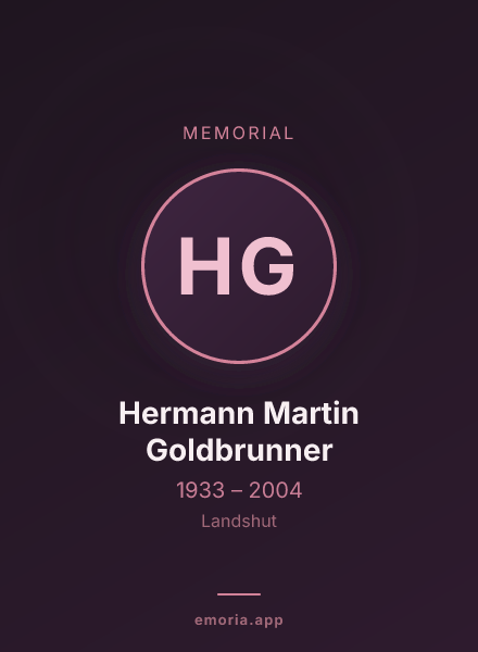 Memorial portrait of Hermann Martin Goldbrunner