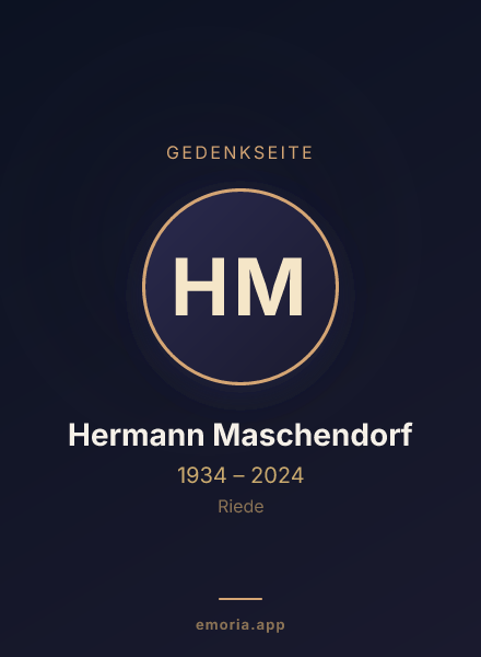 Gedenkportrait von Hermann Maschendorf