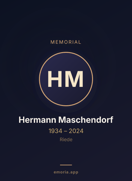 Memorial portrait of Hermann Maschendorf