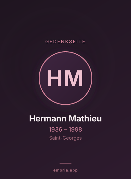 Gedenkportrait von Hermann Mathieu