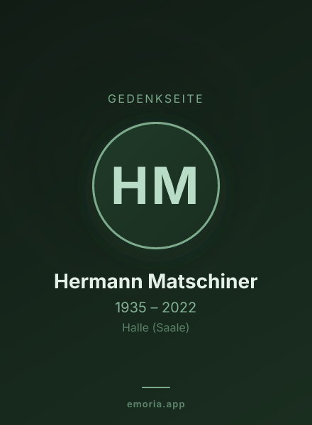 Gedenkportrait von Hermann Matschiner