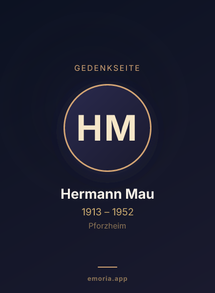Gedenkportrait von Hermann Mau