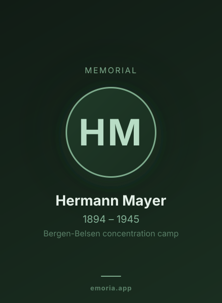 Memorial portrait of Hermann Mayer