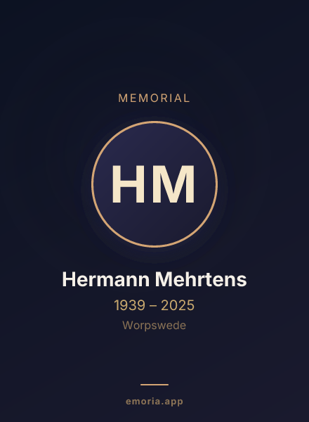 Memorial portrait of Hermann Mehrtens