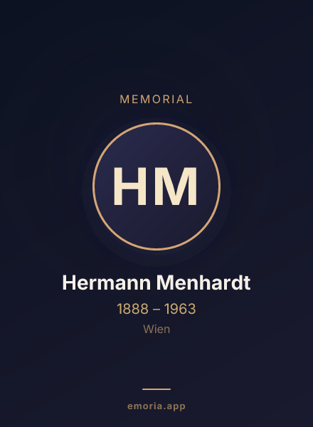 Memorial portrait of Hermann Menhardt