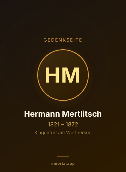 Gedenkportrait von Hermann Mertlitsch