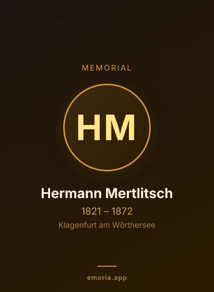 Memorial portrait of Hermann Mertlitsch