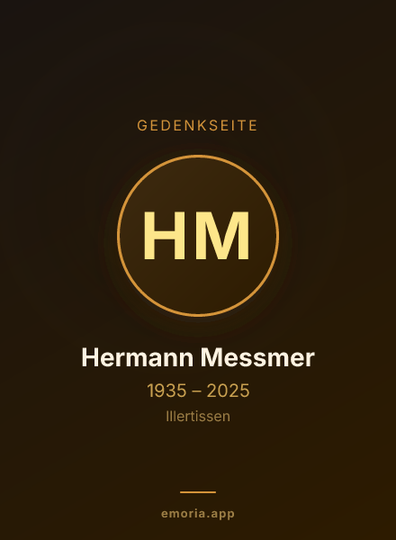 Gedenkportrait von Hermann Messmer