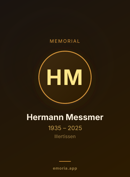 Memorial portrait of Hermann Messmer