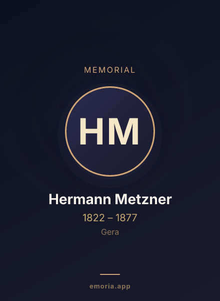Memorial portrait of Hermann Metzner