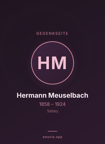Gedenkportrait von Hermann Meuselbach