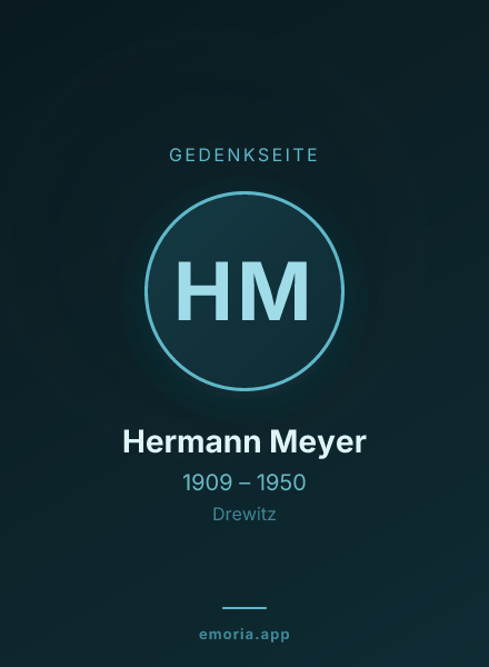 Gedenkportrait von Hermann Meyer
