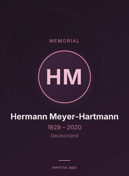 Memorial portrait of Hermann Meyer-Hartmann