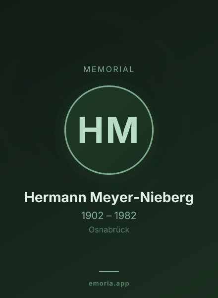 Memorial portrait of Hermann Meyer-Nieberg