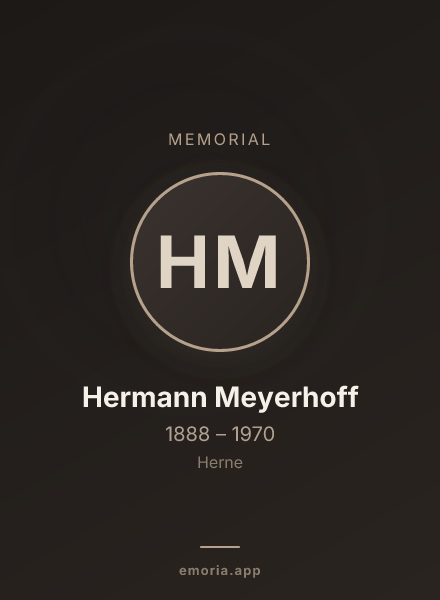 Memorial portrait of Hermann Meyerhoff