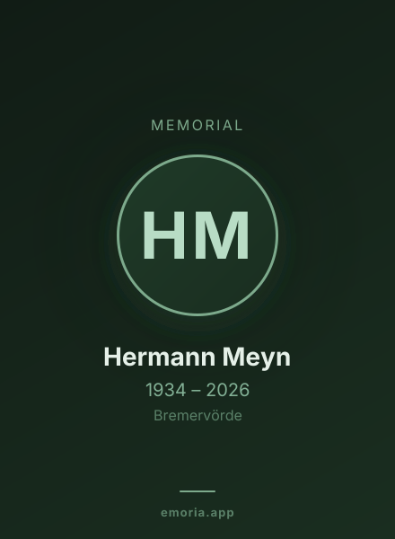 Memorial portrait of Hermann Meyn