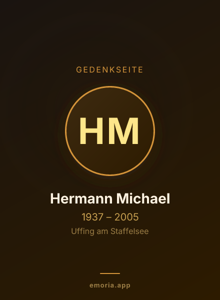 Gedenkportrait von Hermann Michael