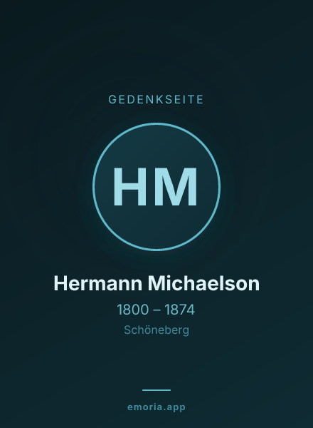 Gedenkportrait von Hermann Michaelson