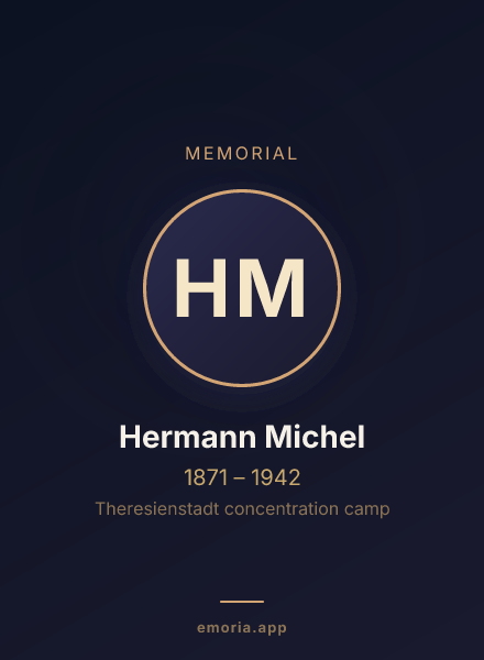 Memorial portrait of Hermann Michel