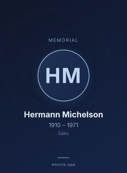 Memorial portrait of Hermann Michelson