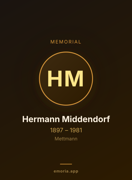 Memorial portrait of Hermann Middendorf