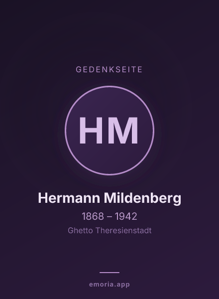Gedenkportrait von Hermann Mildenberg