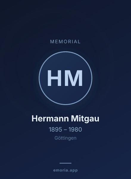 Memorial portrait of Hermann Mitgau