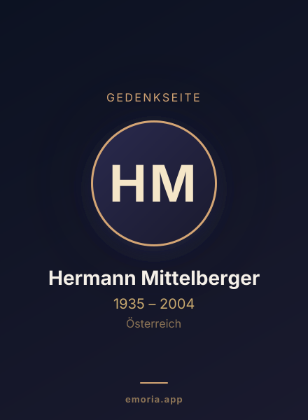 Gedenkportrait von Hermann Mittelberger