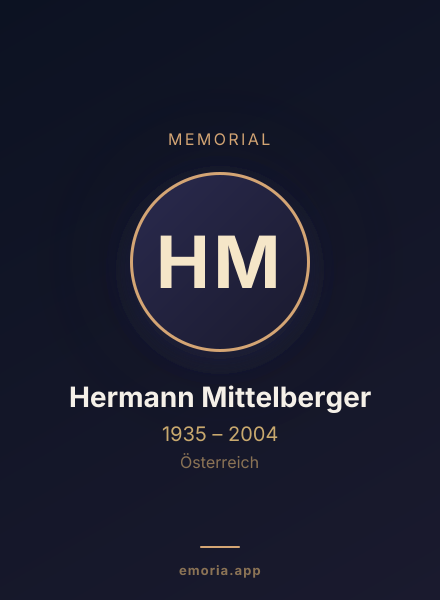 Memorial portrait of Hermann Mittelberger