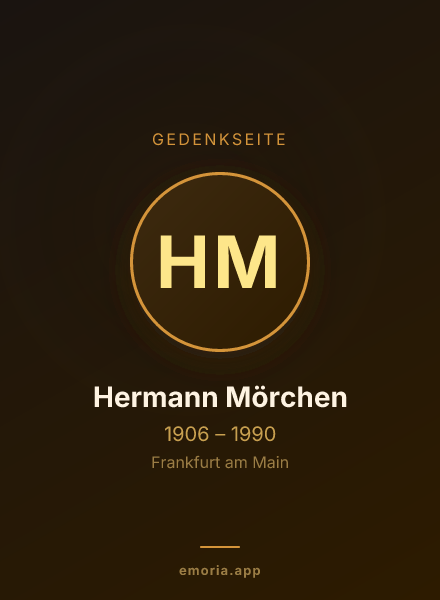Gedenkportrait von Hermann Mörchen