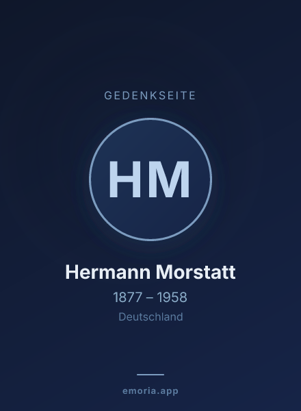 Gedenkportrait von Hermann Morstatt