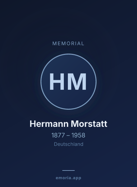 Memorial portrait of Hermann Morstatt