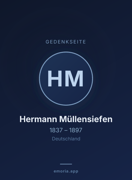 Gedenkportrait von Hermann Müllensiefen