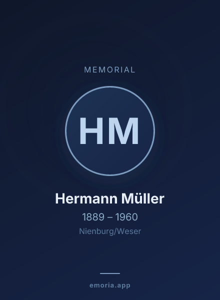 Memorial portrait of Hermann Müller