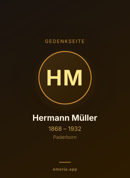 Gedenkportrait von Hermann Müller