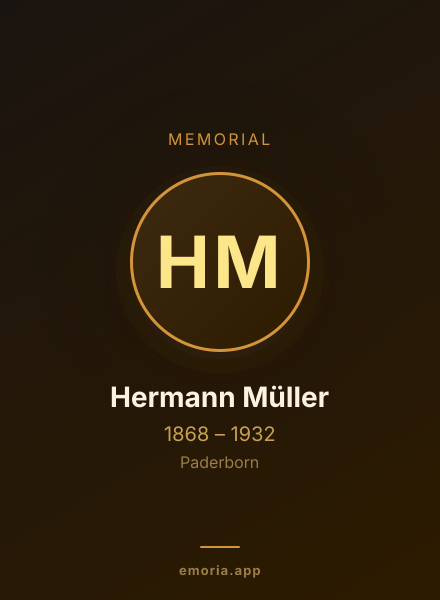 Memorial portrait of Hermann Müller