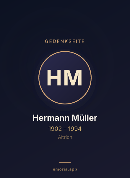 Gedenkportrait von Hermann Müller