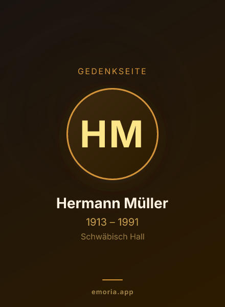 Gedenkportrait von Hermann Müller