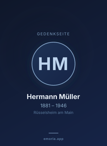 Gedenkportrait von Hermann Müller