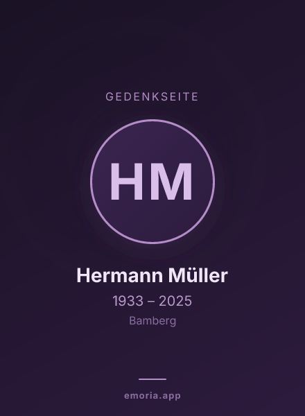 Gedenkportrait von Hermann Müller