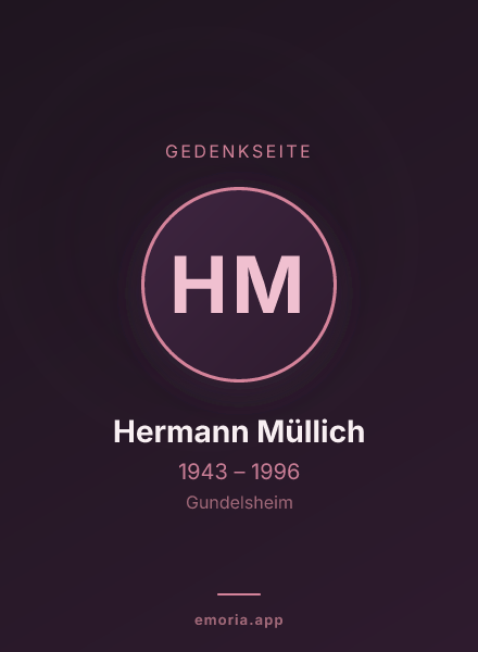 Gedenkportrait von Hermann Müllich