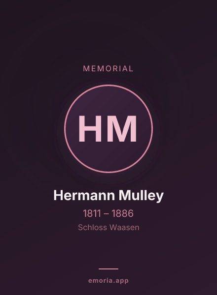 Memorial portrait of Hermann Mulley