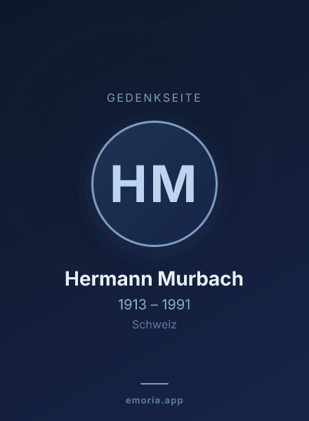 Gedenkportrait von Hermann Murbach