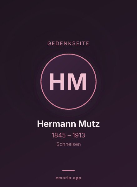 Gedenkportrait von Hermann Mutz