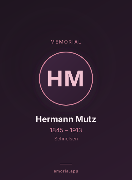 Memorial portrait of Hermann Mutz