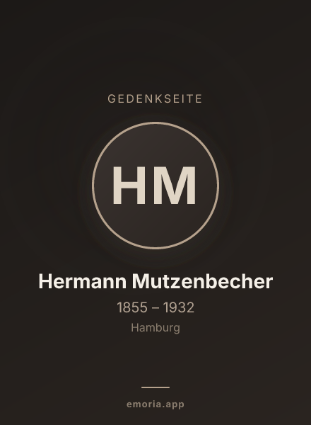 Gedenkportrait von Hermann Mutzenbecher