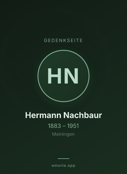 Gedenkportrait von Hermann Nachbaur