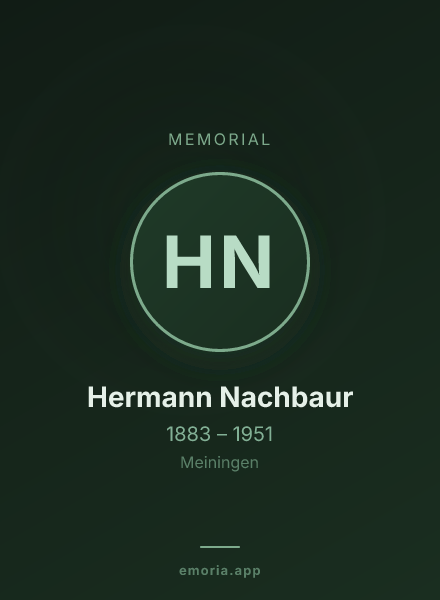 Memorial portrait of Hermann Nachbaur