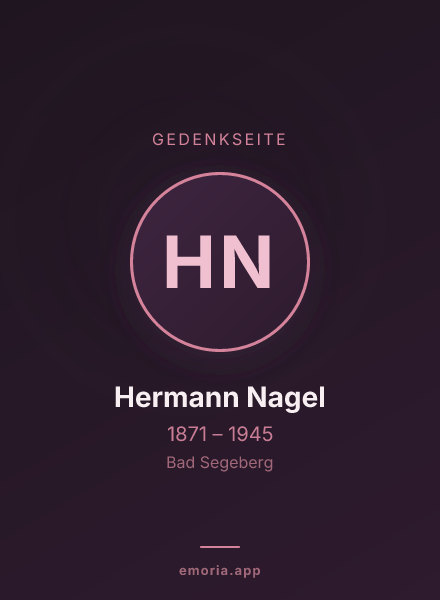 Gedenkportrait von Hermann Nagel