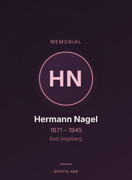 Memorial portrait of Hermann Nagel